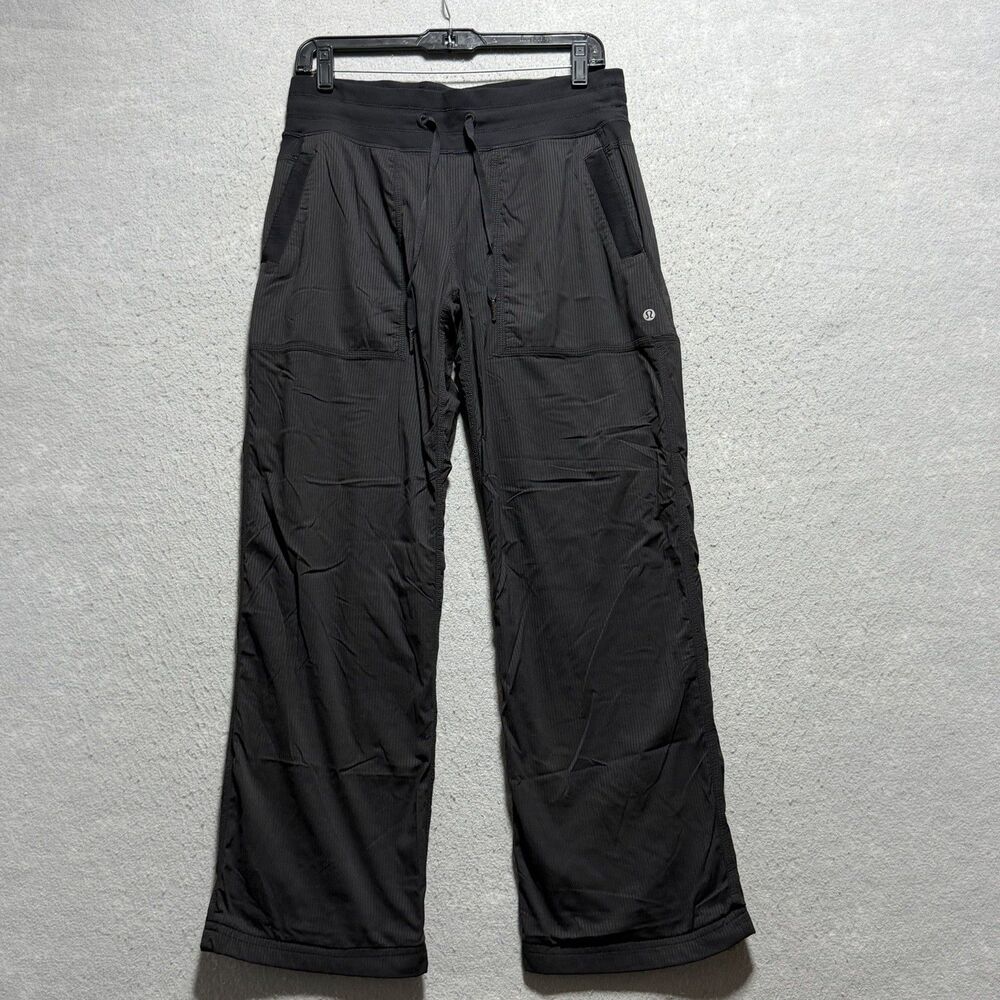 Lululemon Dance Studio Pant Women’s 8 Black Straight Leg Sporty Athleisure